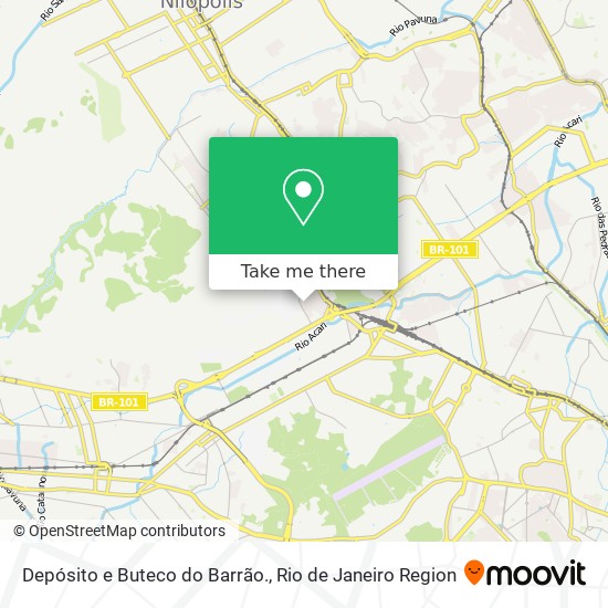 Mapa Depósito e Buteco do Barrão.