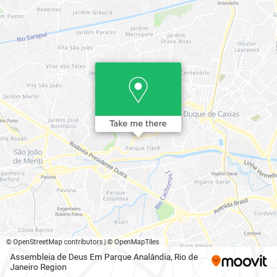 Assembleia de Deus Em Parque Analândia map