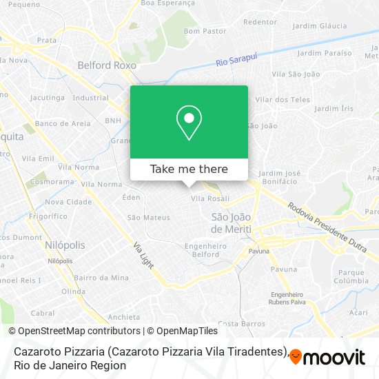 Cazaroto Pizzaria (Cazaroto Pizzaria Vila Tiradentes) map