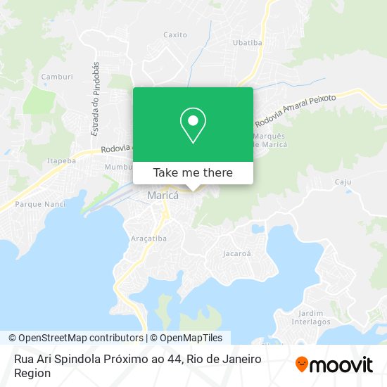 Mapa Rua Ari Spindola Próximo ao 44