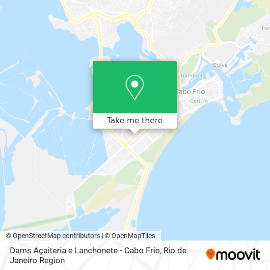 Mapa Dams Açaiteria e Lanchonete - Cabo Frio