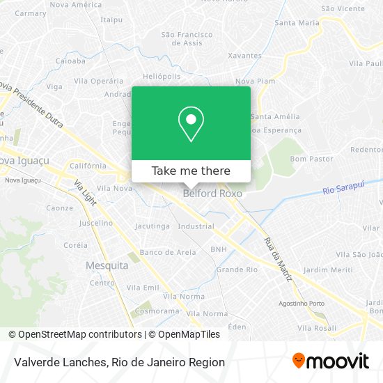 Mapa Valverde Lanches