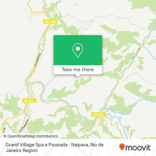 Mapa Grand Village Spa e Pousada - Itaipava