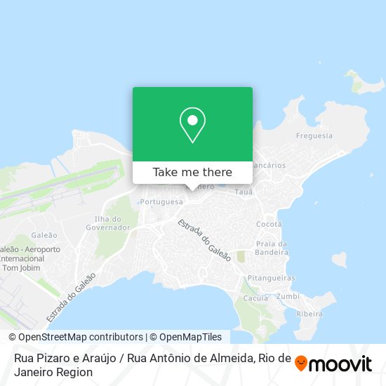 Mapa Rua Pizaro e Araújo / Rua Antônio de Almeida