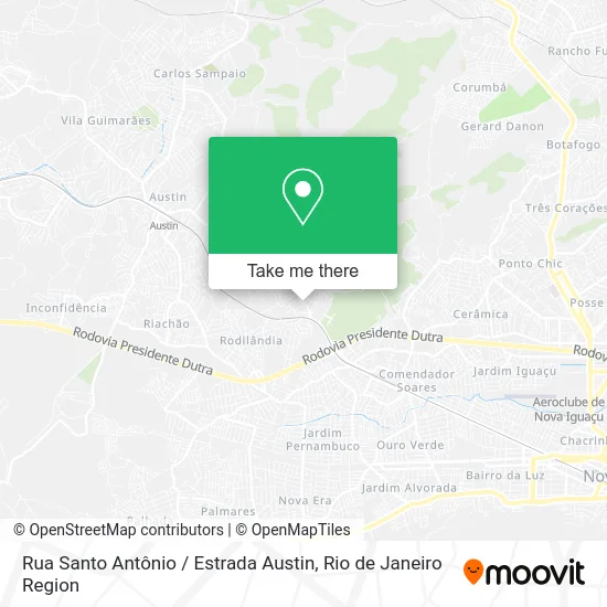 Rua Santo Antônio / Estrada Austin map