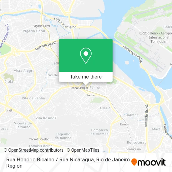 Rua Honório Bicalho / Rua Nicarágua map