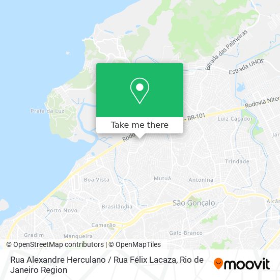 Mapa Rua Alexandre Herculano / Rua Félix Lacaza