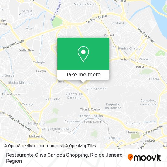 Mapa Restaurante Oliva Carioca Shopping