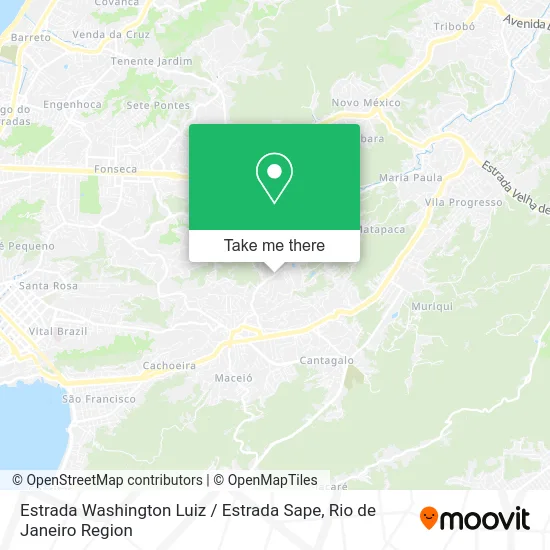 Estrada Washington Luiz / Estrada Sape map