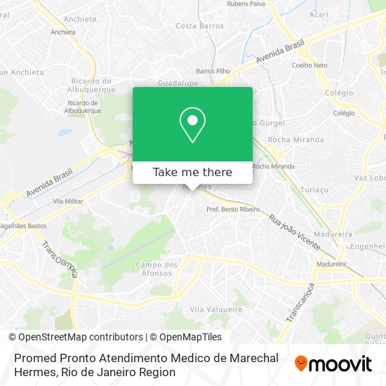 Mapa Promed Pronto Atendimento Medico de Marechal Hermes