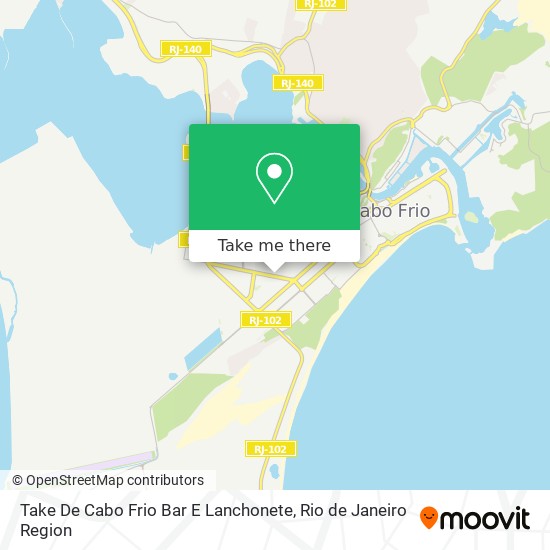 Mapa Take De Cabo Frio Bar E Lanchonete