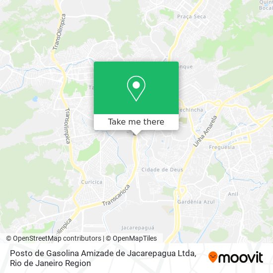 Posto de Gasolina Amizade de Jacarepagua Ltda map