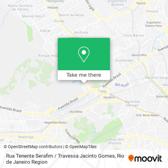 Mapa Rua Tenente Serafim / Travessa Jacinto Gomes
