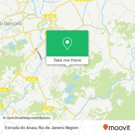 Mapa Estrada do Anaia