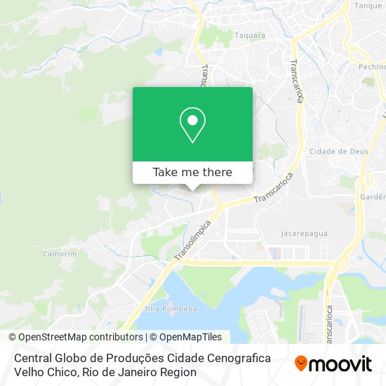 Central Globo de Produções Cidade Cenografica Velho Chico map
