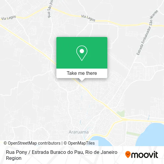 Rua Pony / Estrada Buraco do Pau map