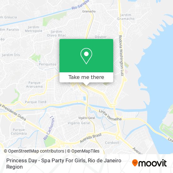 Princess Day - Spa Party For Girls map