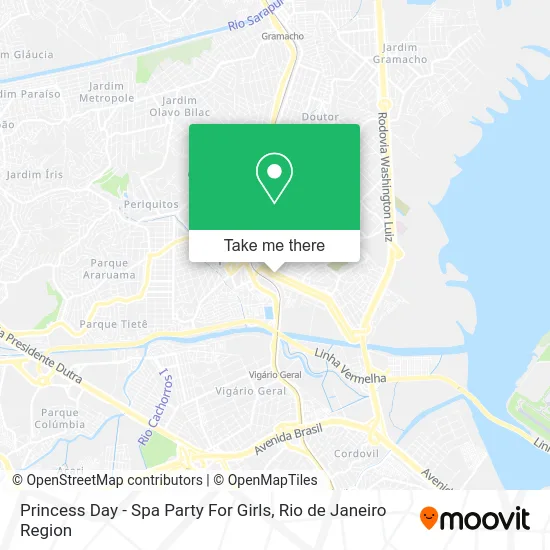 Princess Day - Spa Party For Girls map