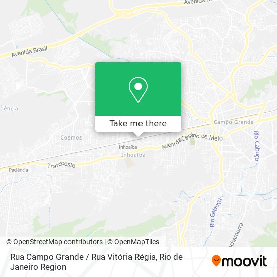 Mapa Rua Campo Grande / Rua Vitória Régia