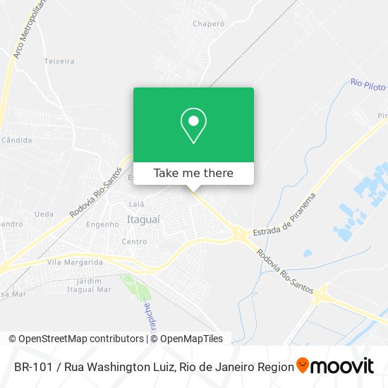 BR-101 / Rua Washington Luiz map