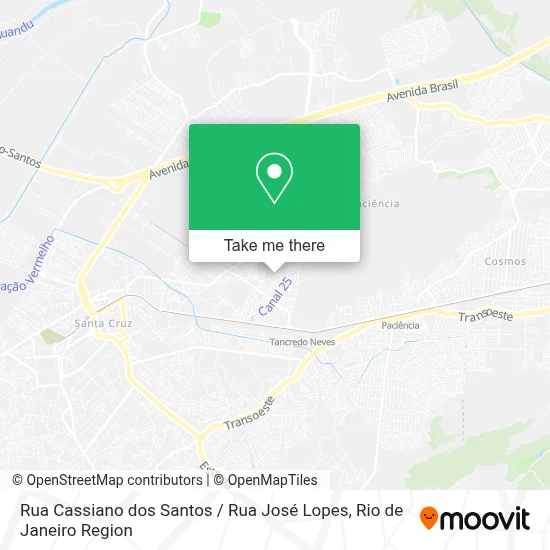 Rua Cassiano dos Santos / Rua José Lopes map
