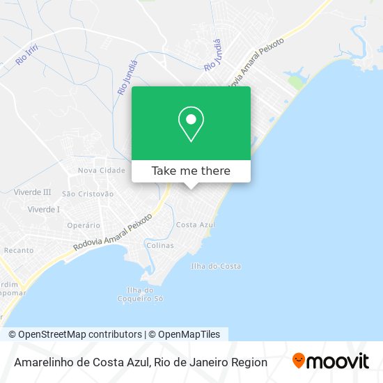 Amarelinho de Costa Azul map