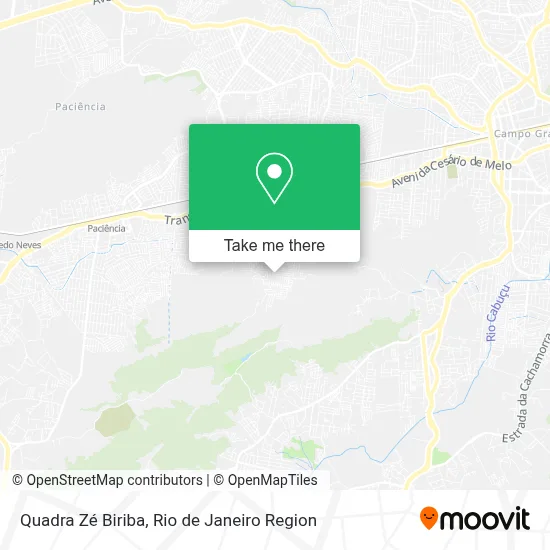 Quadra Zé Biriba map
