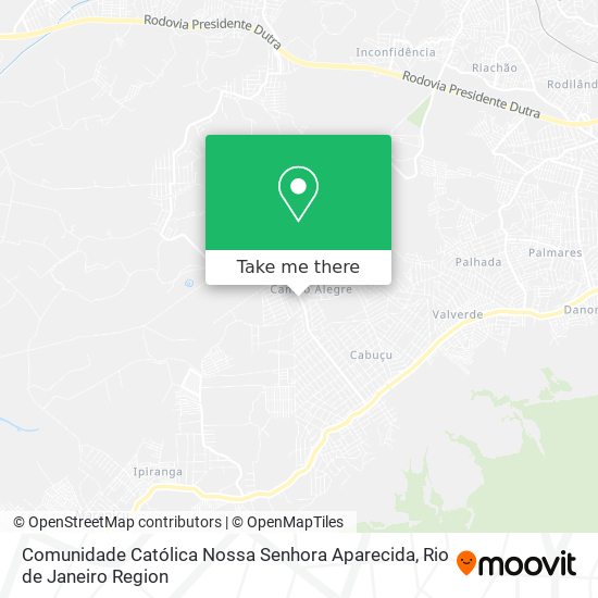 Mapa Comunidade Católica Nossa Senhora Aparecida