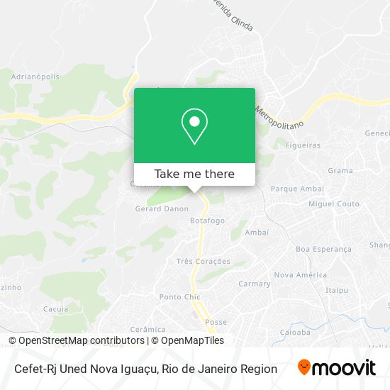 Cefet-Rj Uned Nova Iguaçu map