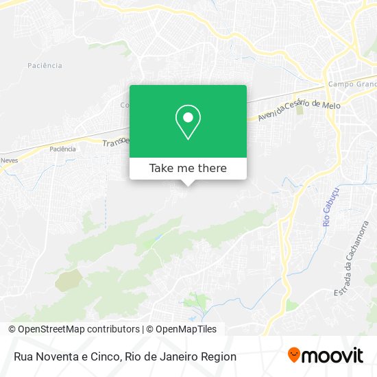 Rua Noventa e Cinco map