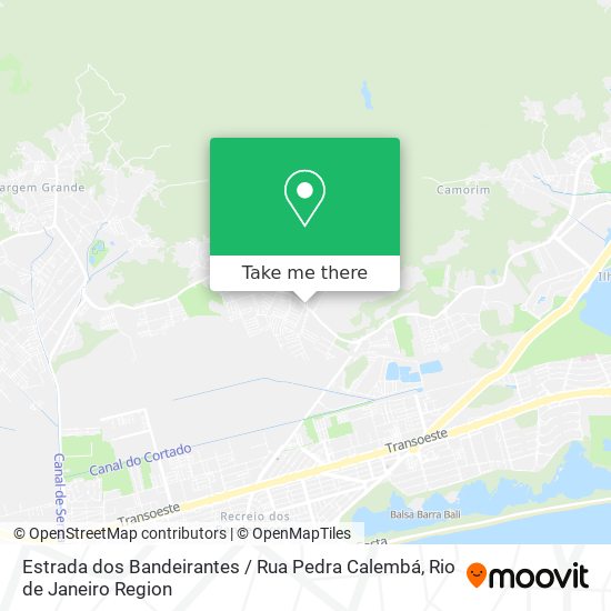 Estrada dos Bandeirantes / Rua Pedra Calembá map