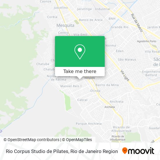 Rio Corpus Studio de Pilates map