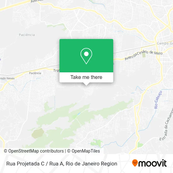 Rua Projetada C / Rua A map