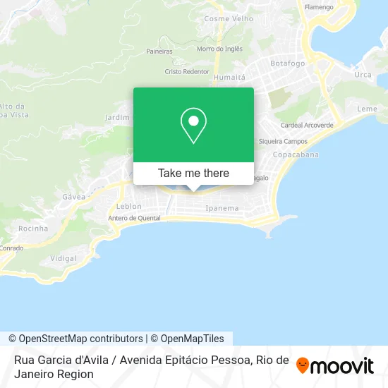 Rua Garcia d'Avila / Avenida Epitácio Pessoa map