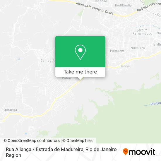 Rua Aliança / Estrada de Madureira map