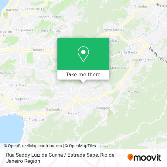 Rua Saddy Luiz da Cunha / Estrada Sape map