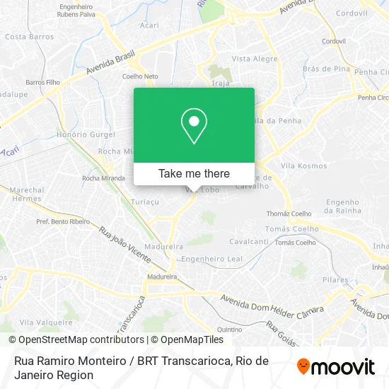 Rua Ramiro Monteiro / BRT Transcarioca map