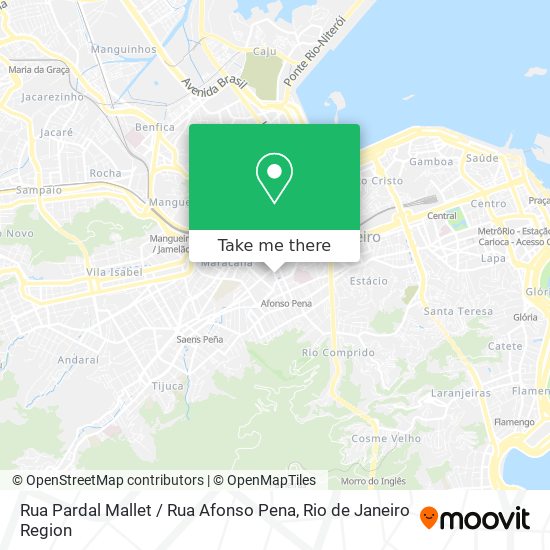 Mapa Rua Pardal Mallet / Rua Afonso Pena