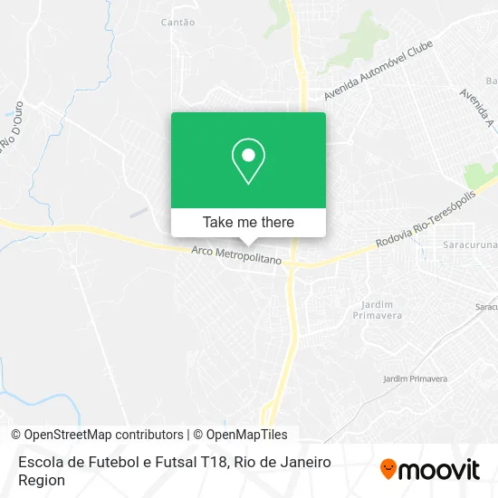 Escola de Futebol e Futsal T18 map