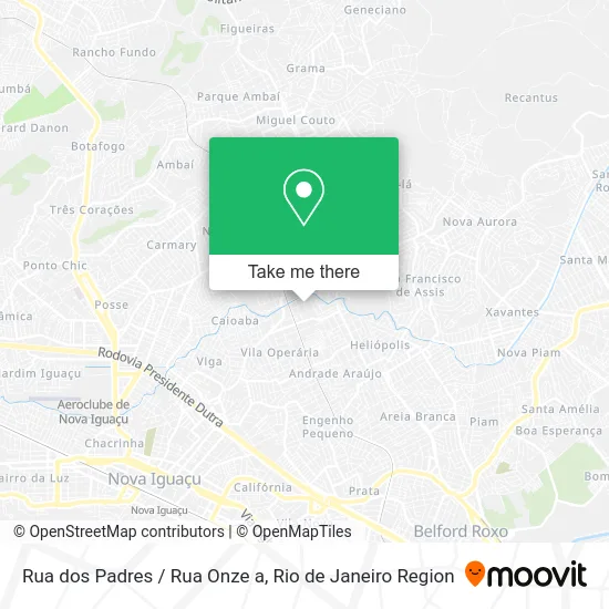 Rua dos Padres / Rua Onze a map