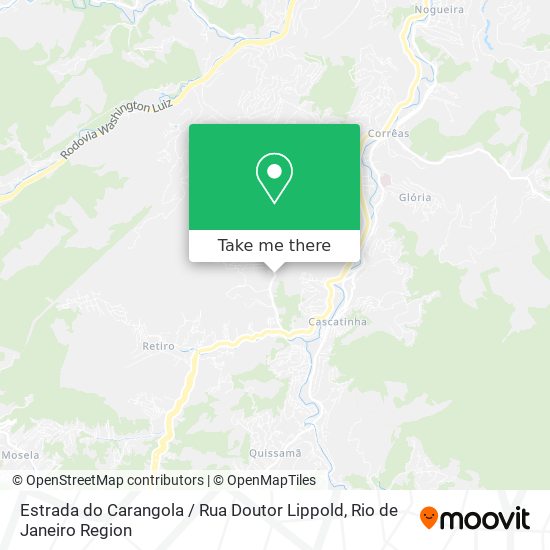 Estrada do Carangola / Rua Doutor Lippold map