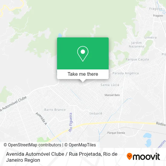 Avenida Automóvel Clube / Rua Projetada map