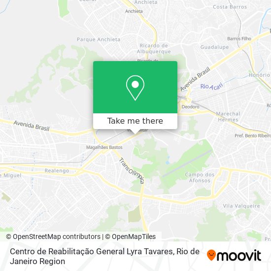 Mapa Centro de Reabilitação General Lyra Tavares