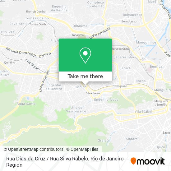Rua Dias da Cruz / Rua Silva Rabelo map