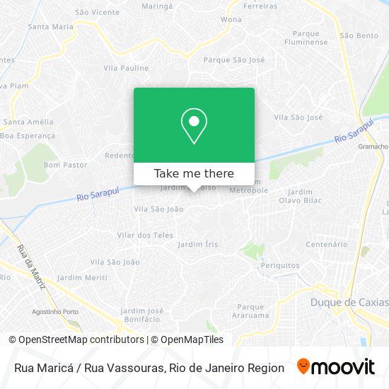 Mapa Rua Maricá / Rua Vassouras