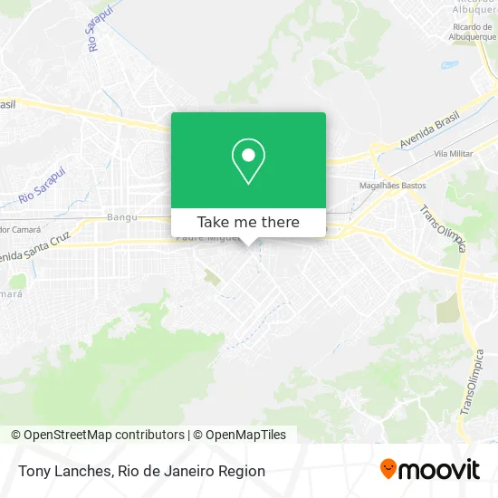 Tony Lanches map