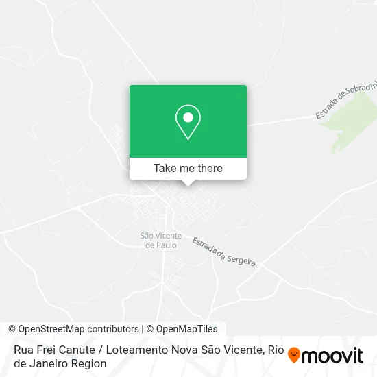 Rua Frei Canute / Loteamento Nova São Vicente map