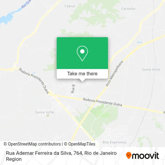 Rua Ademar Ferreira da Silva, 764 map