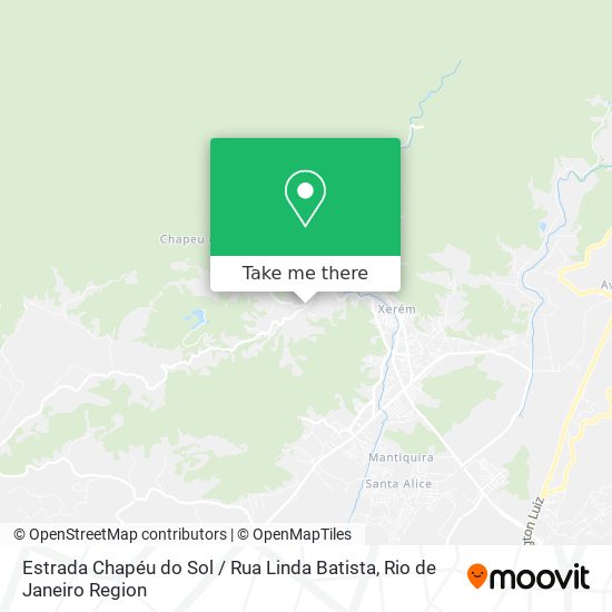 Estrada Chapéu do Sol / Rua Linda Batista map