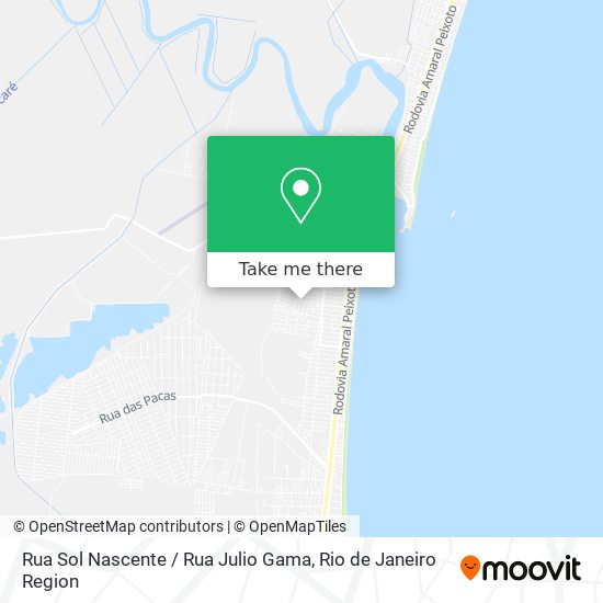 Mapa Rua Sol Nascente / Rua Julio Gama